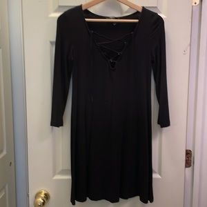 Forever 21 Lace-Up T-shirt Dress, Size S